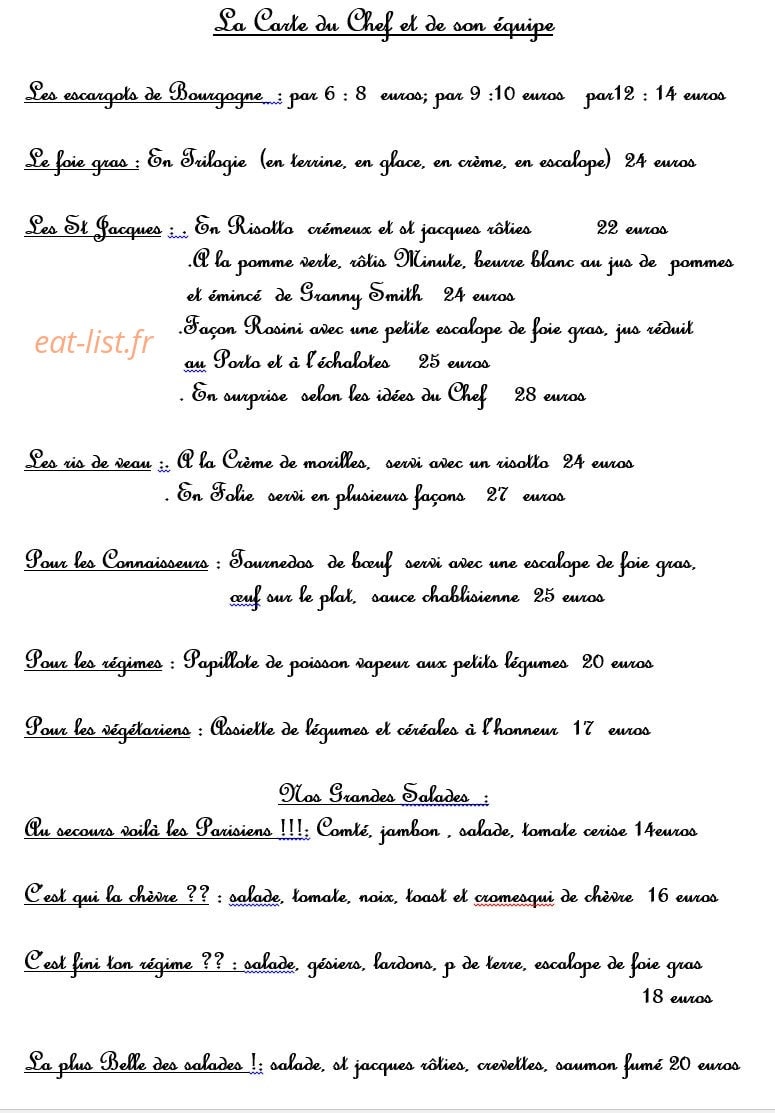 Le Paris Nice — carte page 9