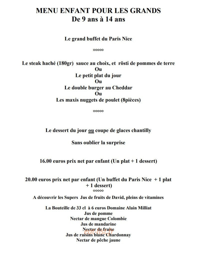 Le Paris Nice — carte page 22