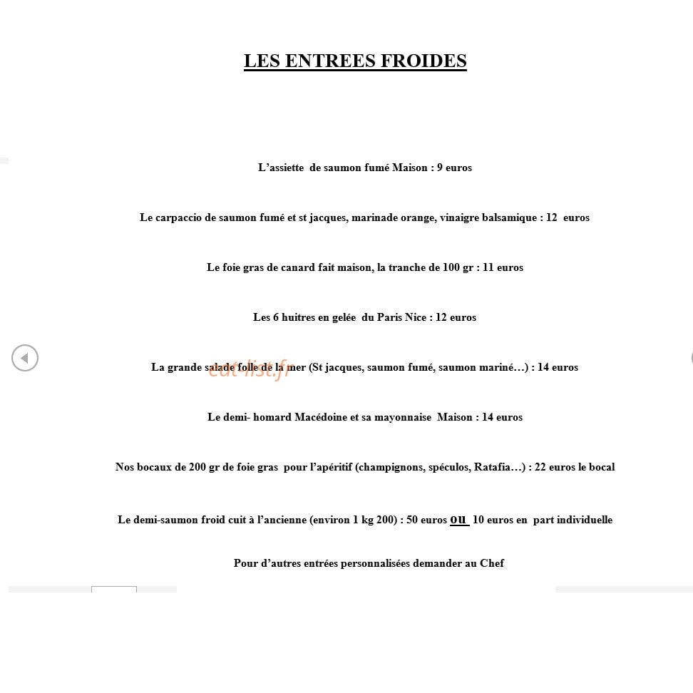 Le Paris Nice — carte page 1