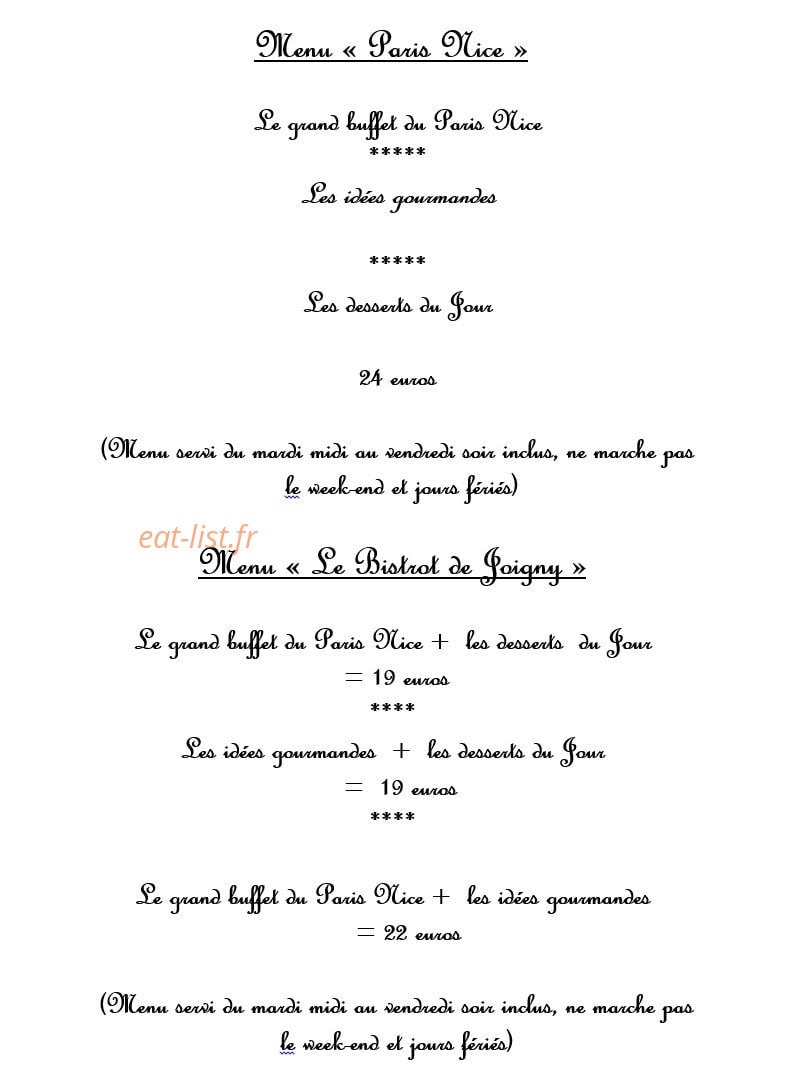 Le Paris Nice — carte page 6