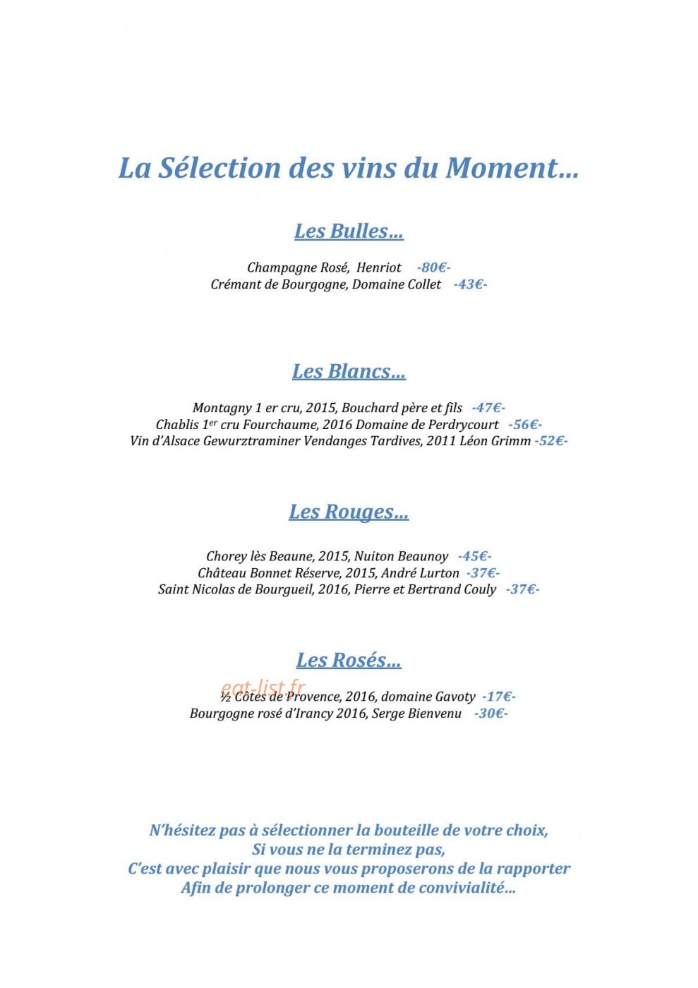 Le Rive Gauche — carte page 9