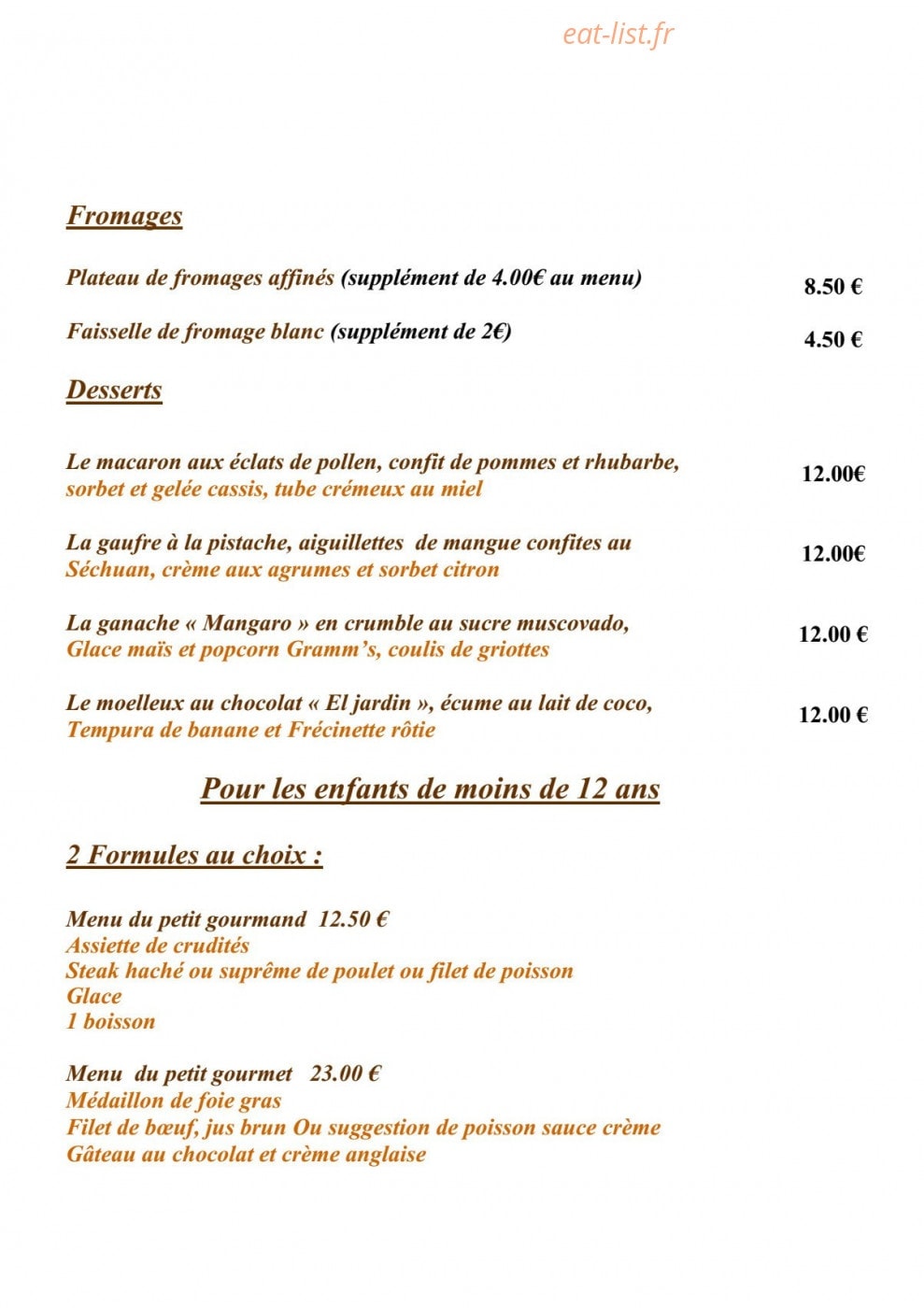 Le Rive Gauche — carte page 2