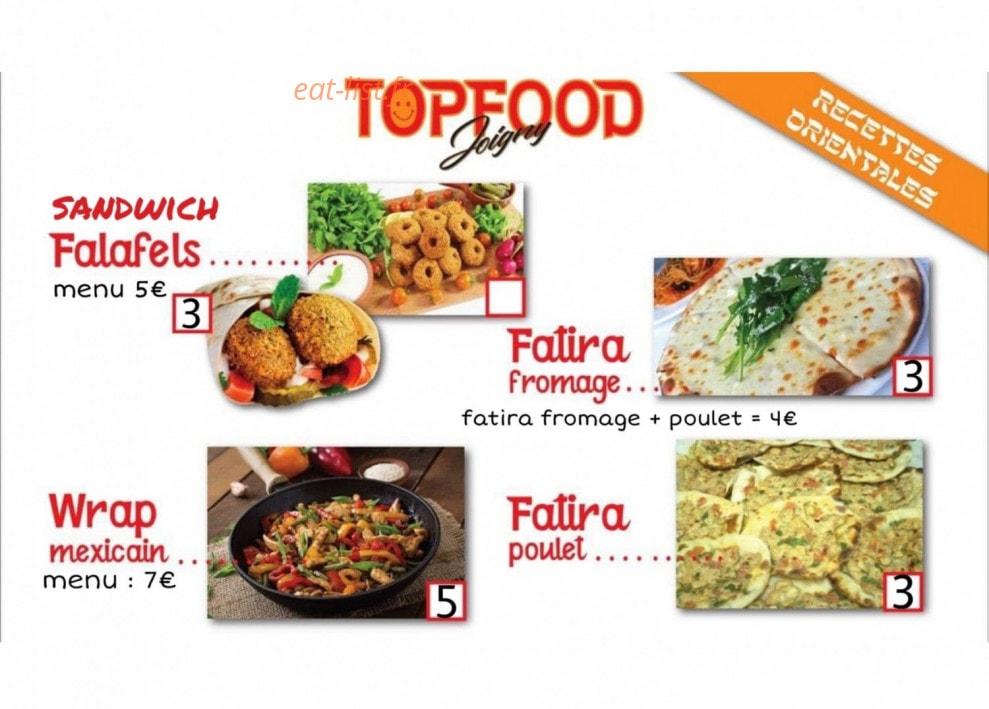 Top food — carte page 1