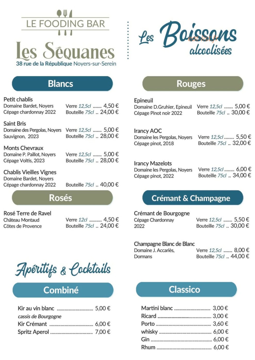Le Fooding Bar — carte page 6