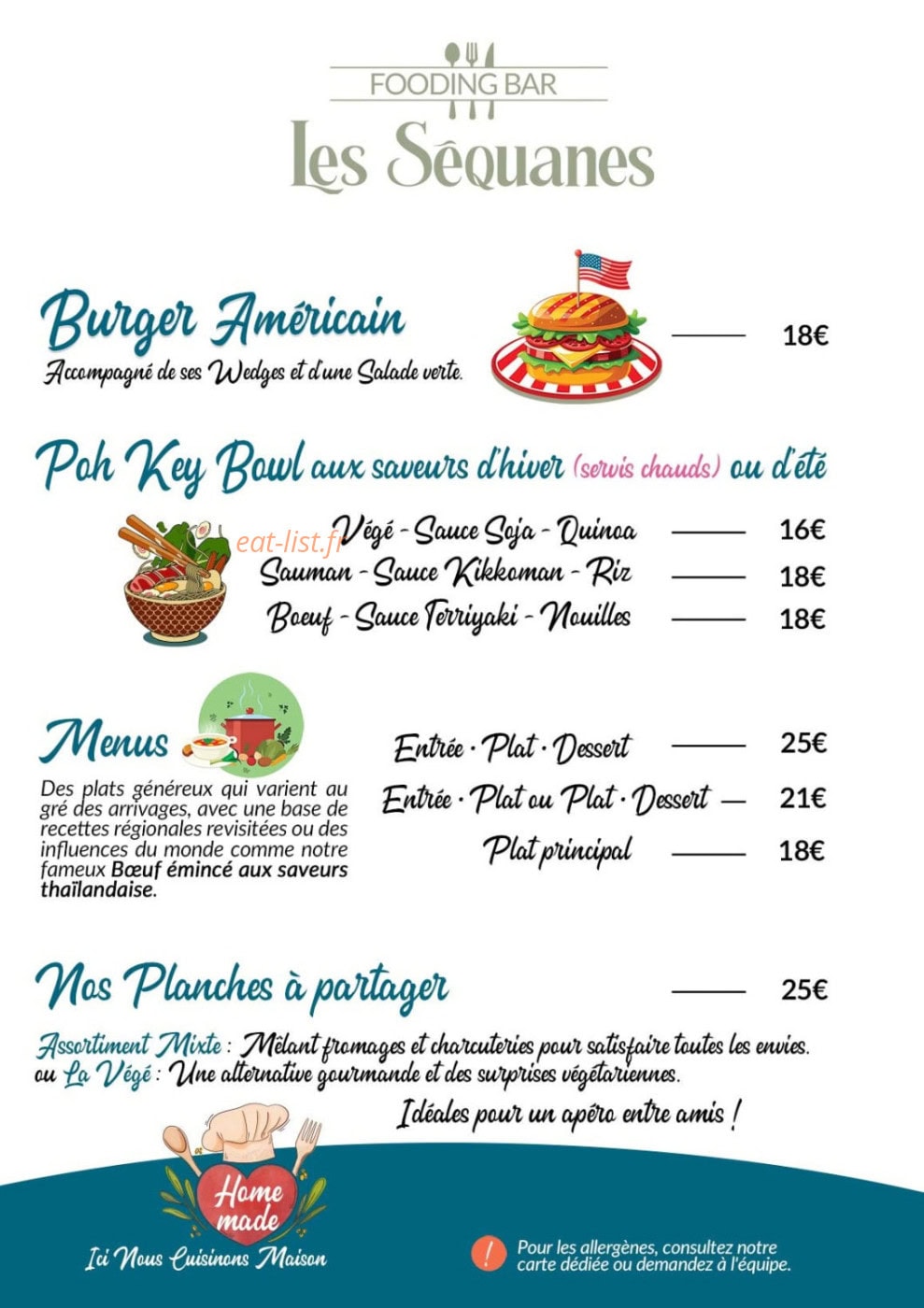Le Fooding Bar — carte page 1