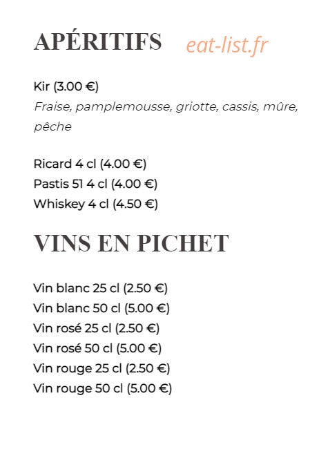 La Cantine de Champignelles — carte page 4