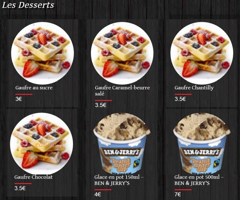 Pizza'Mour — carte page 3