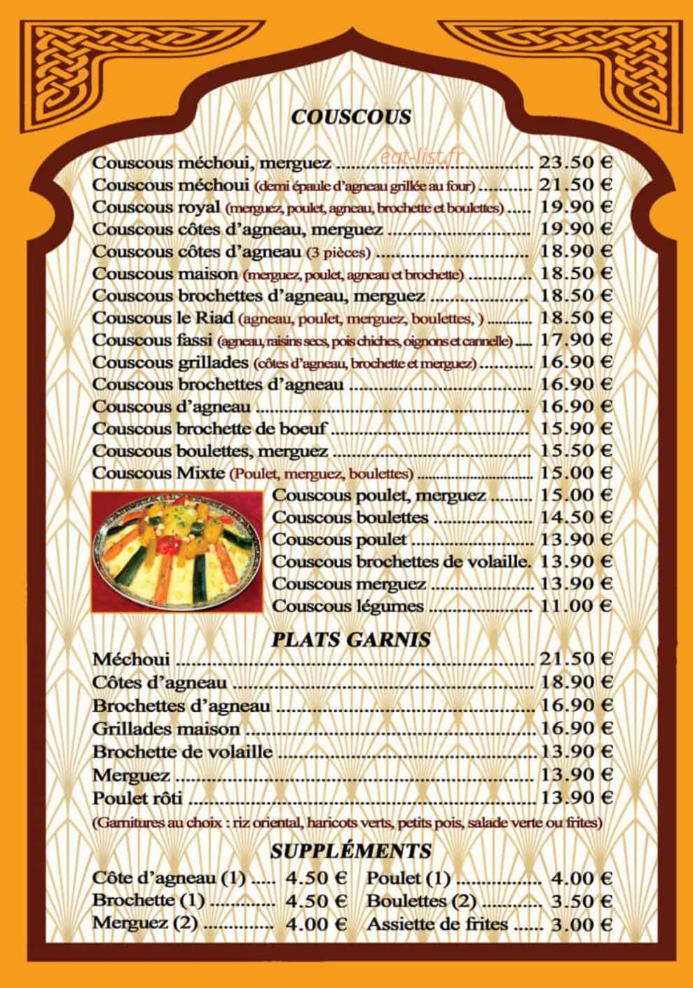 Le Riad de Marrakech — carte page 2