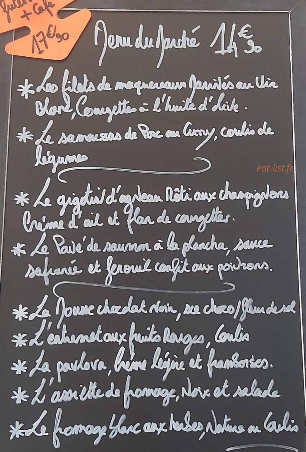 La Pergola — carte page 1
