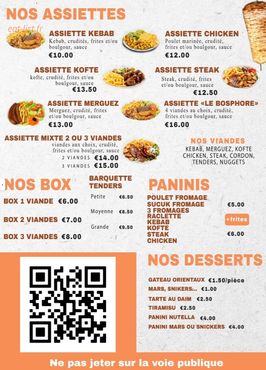 Le Bosphore — carte page 4