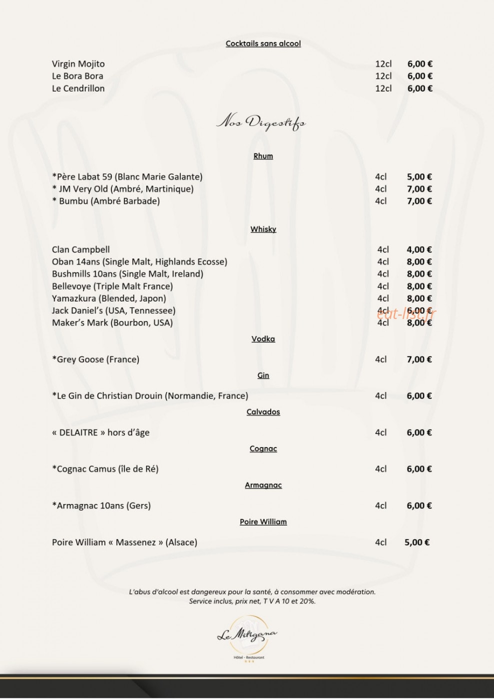 Le Mitigana — carte page 7