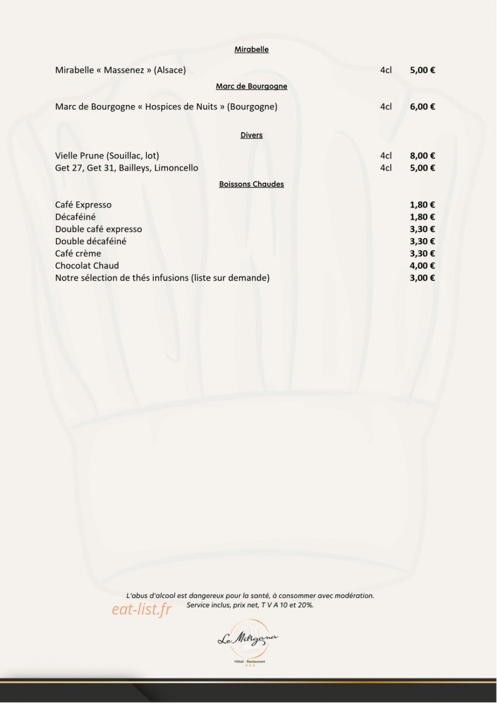 Le Mitigana — carte page 8