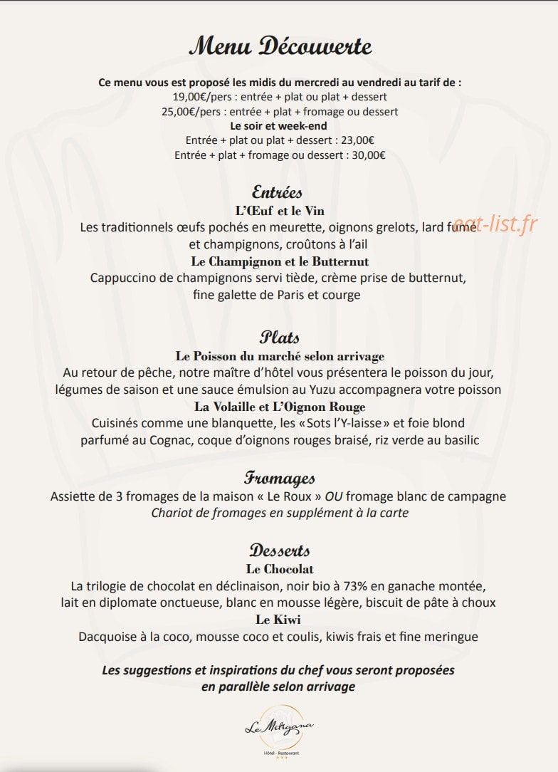 Le Mitigana — carte page 1