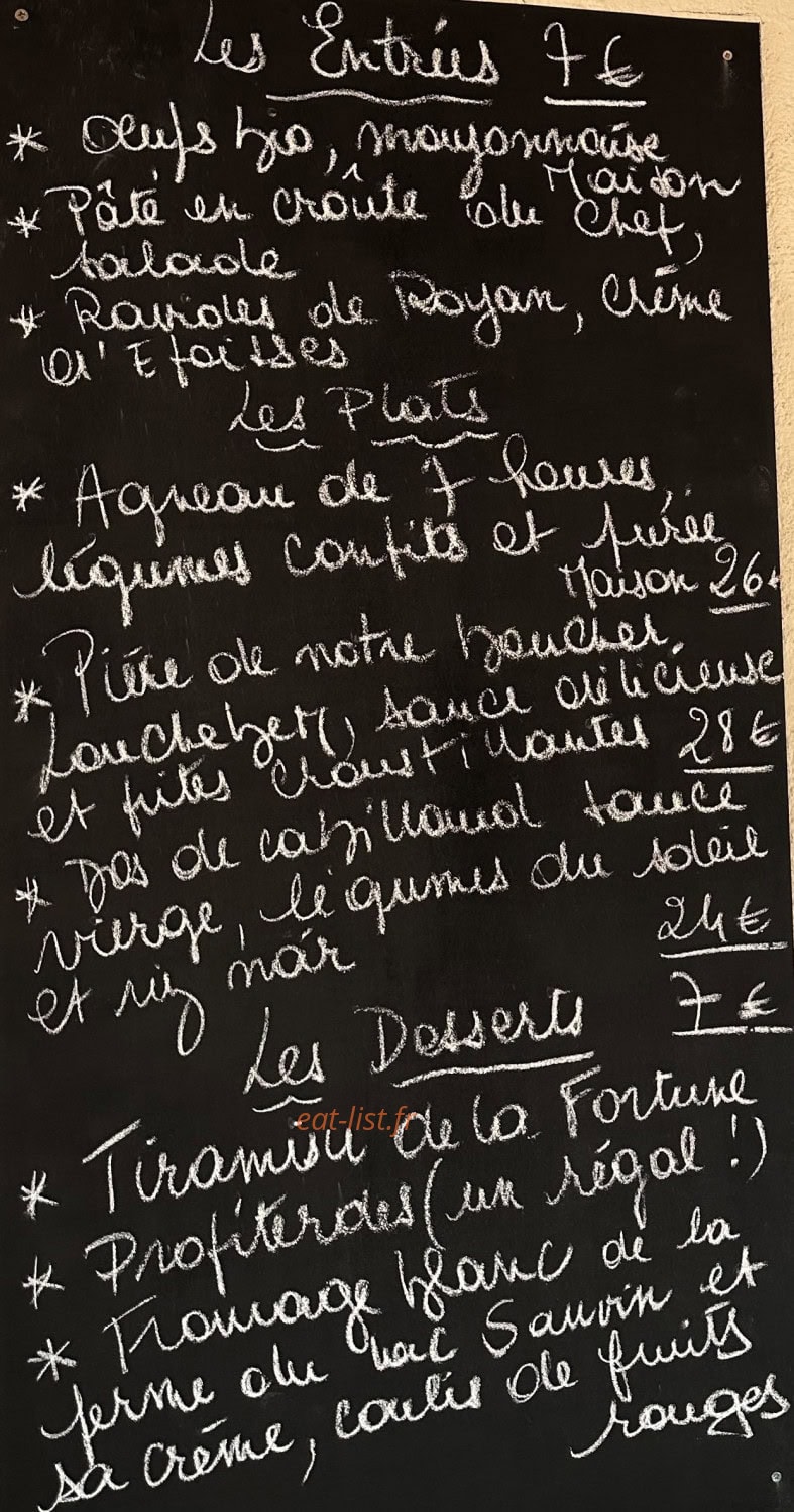 A la Fortune du Pot — carte page 1