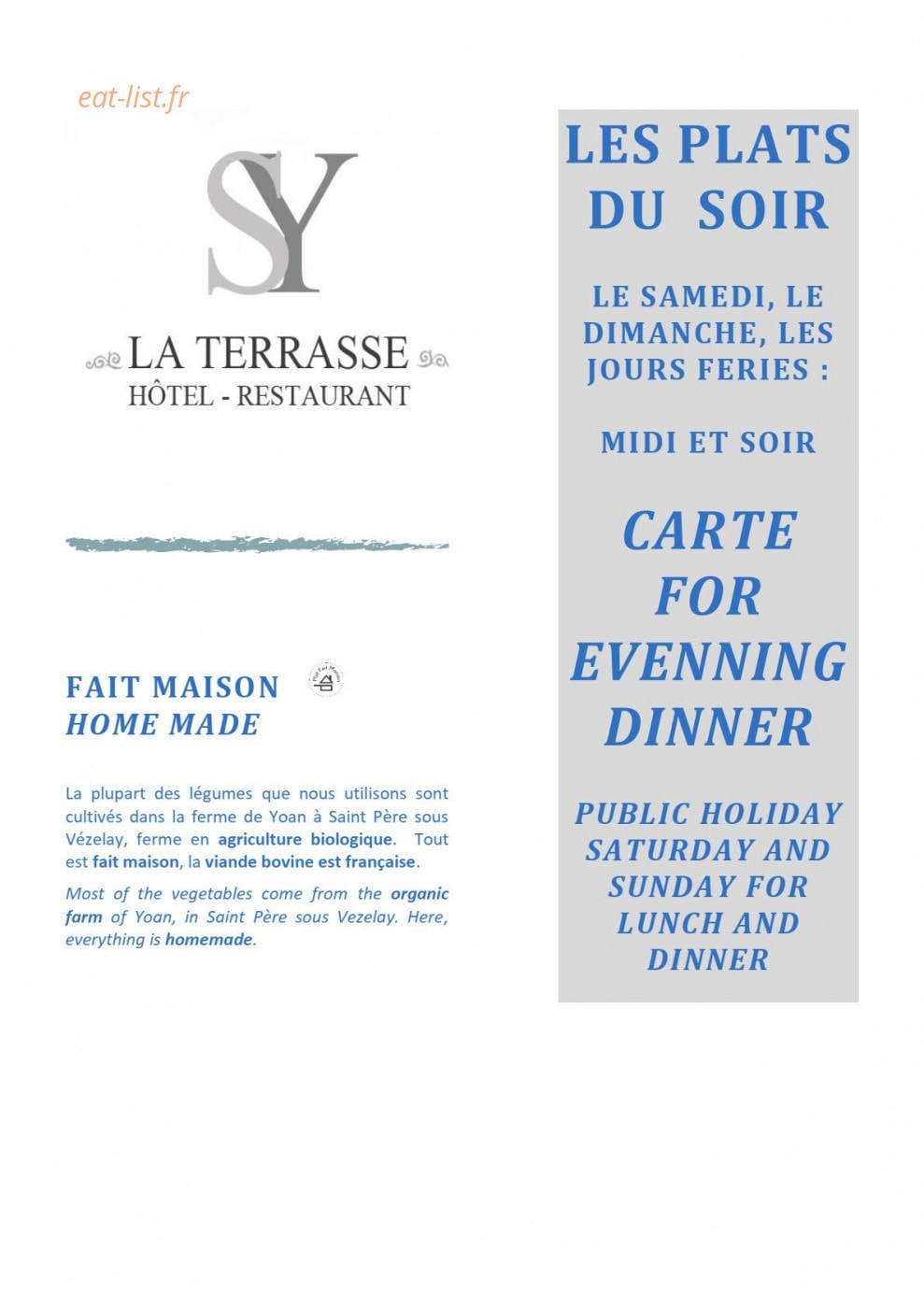 La Terrasse — carte page 3