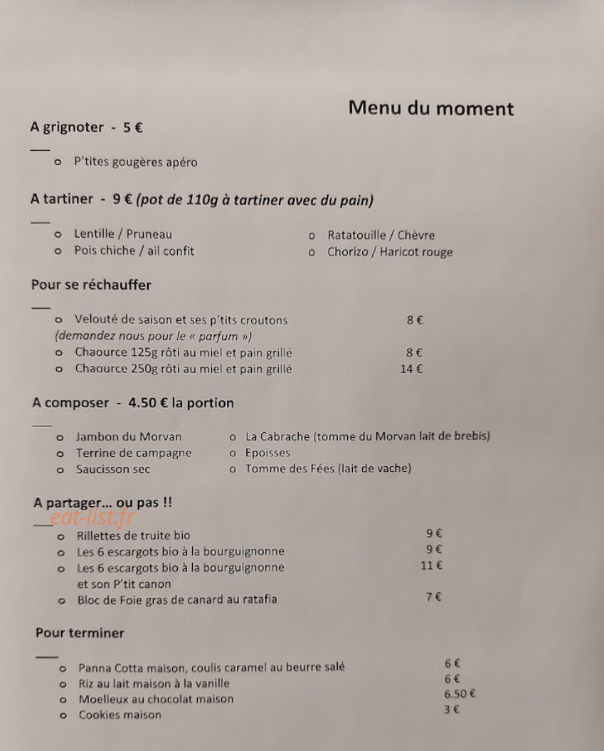 Le P'tit V — carte page 1