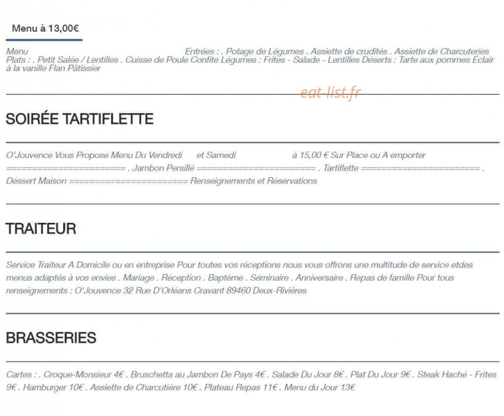 O'Jouvence — carte page 1