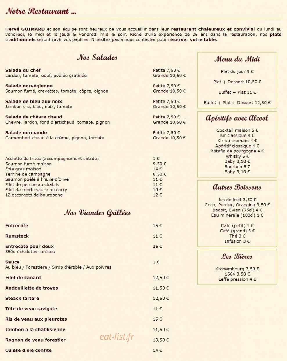 L'erable — carte page 1
