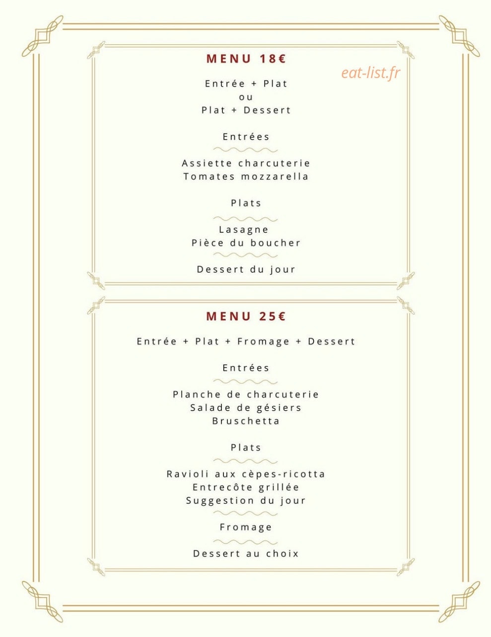 L'Auberge du Grêlat — carte page 5
