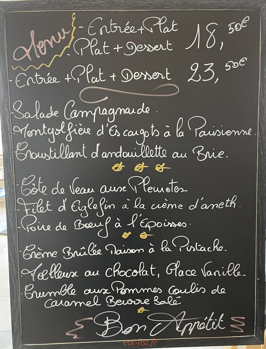 Chez Gésa & Nico — carte page 1