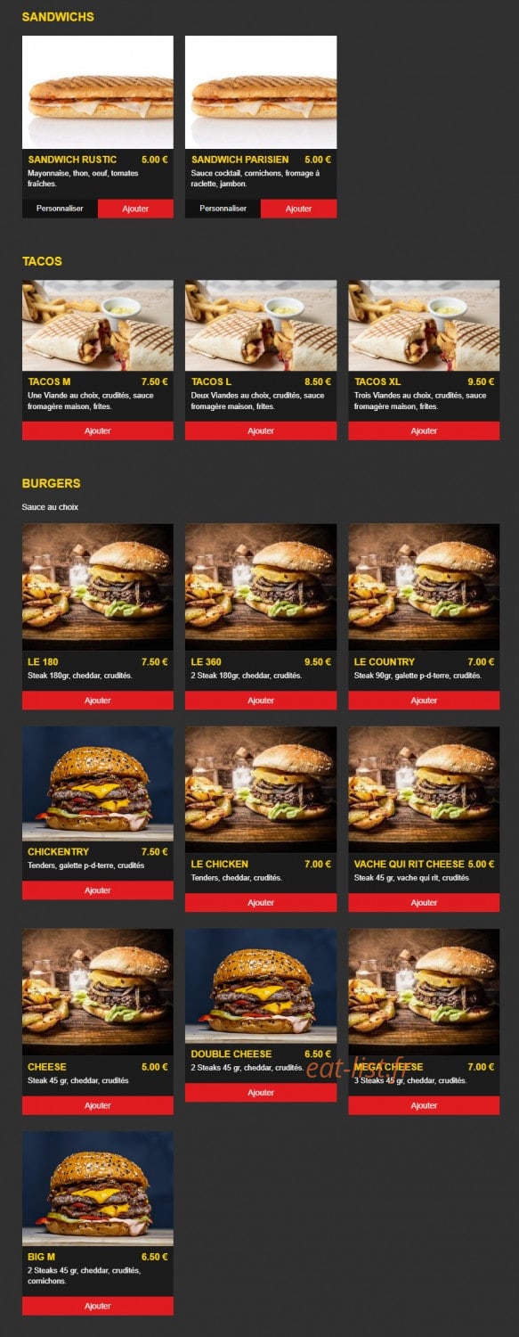 Pizza place — carte page 4