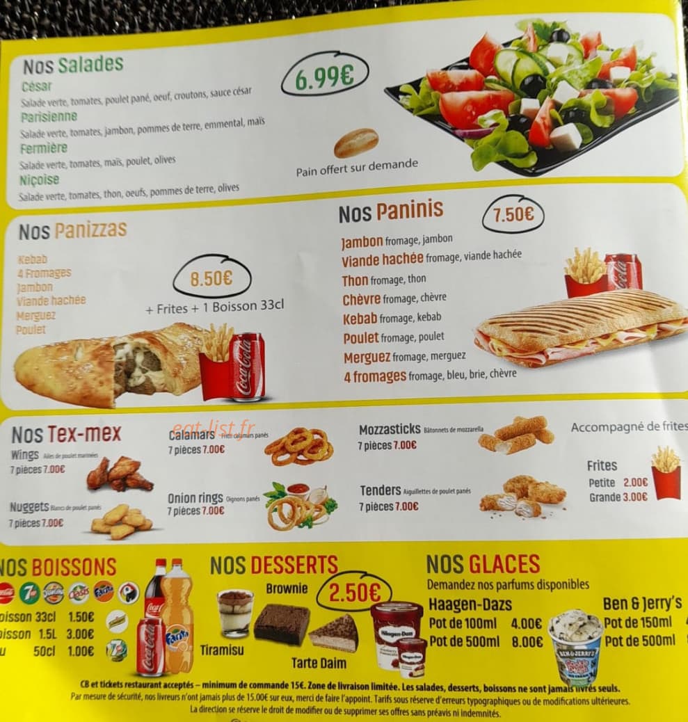 Allo La Pizza — carte page 3