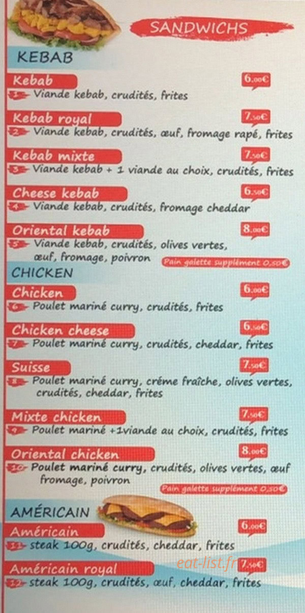 Le Nil pizz — carte page 2