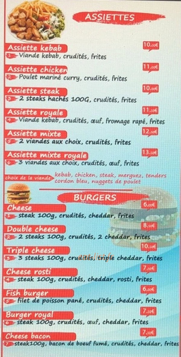 Le Nil pizz — carte page 3