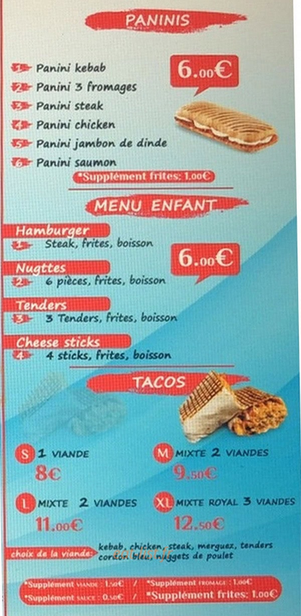 Le Nil pizz — carte page 4