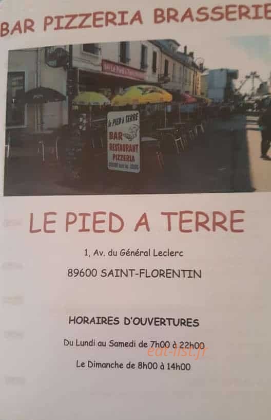 Le Pied A Terre — carte page 1