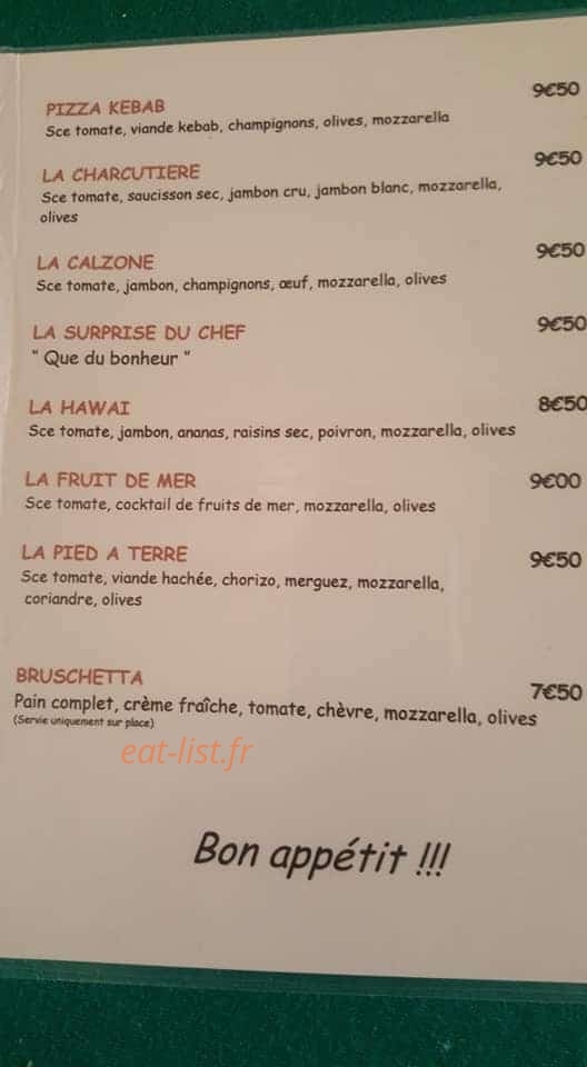 Le Pied A Terre — carte page 3
