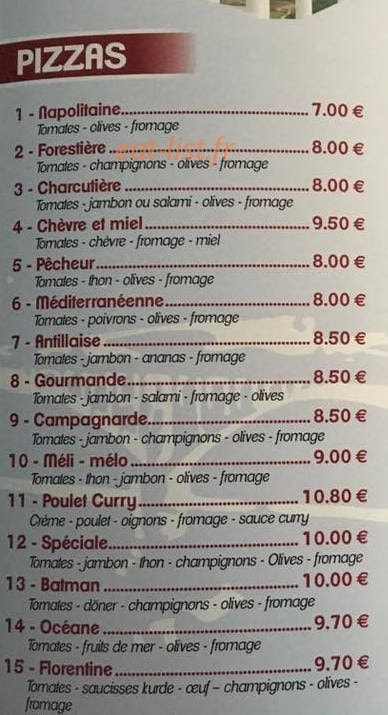 Pizzeria Batman — carte page 2