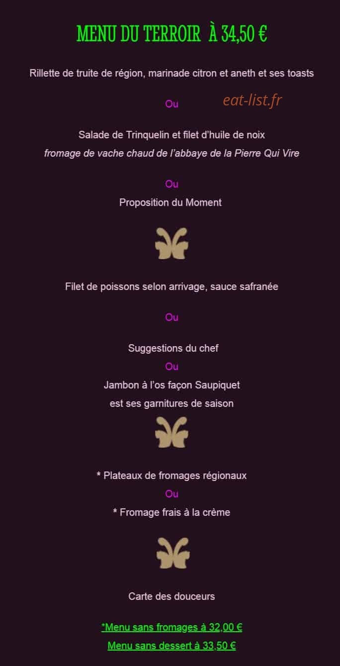 Le Saint Georges — carte page 6