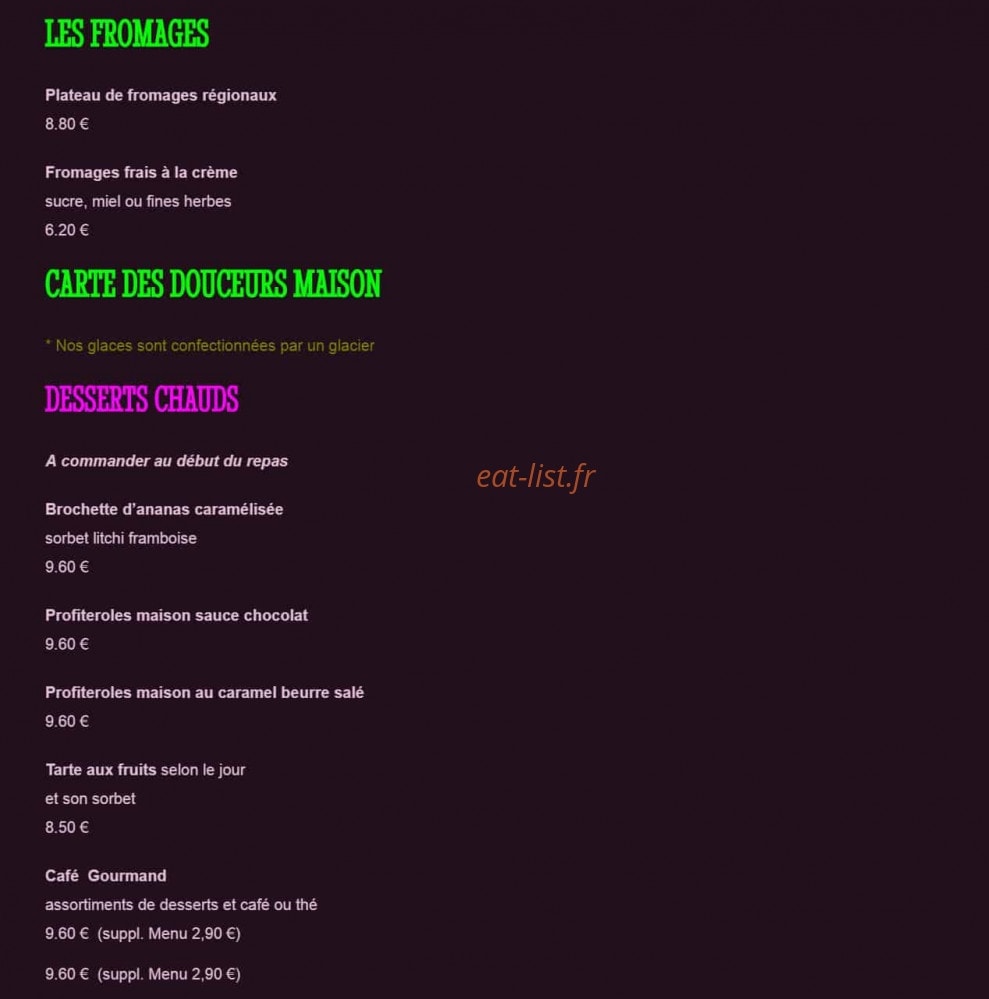 Le Saint Georges — carte page 4