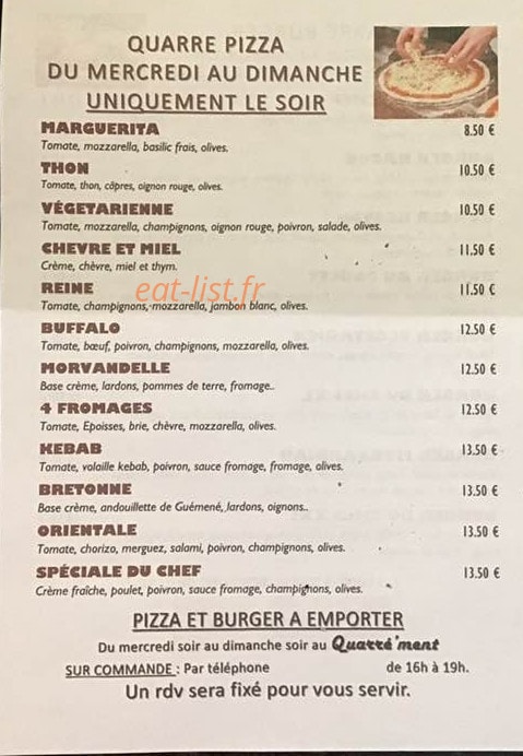 Quarre Creme — carte page 2