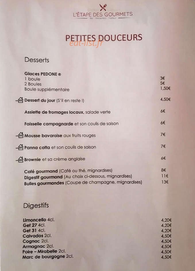 L'étape des gourmets — carte page 5