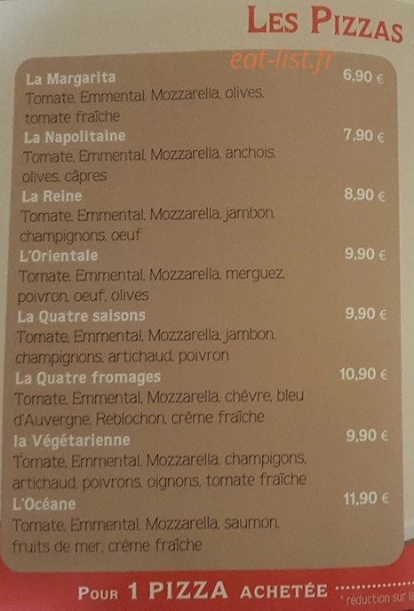 Le Bistro — carte page 2