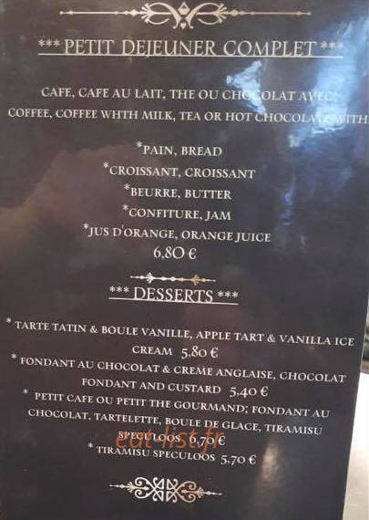 Chablis Bar — carte page 2