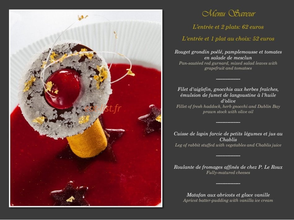 Hostellerie des Clos — carte page 5