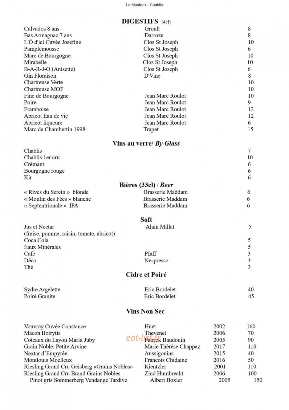 Le Maufoux — carte page 22