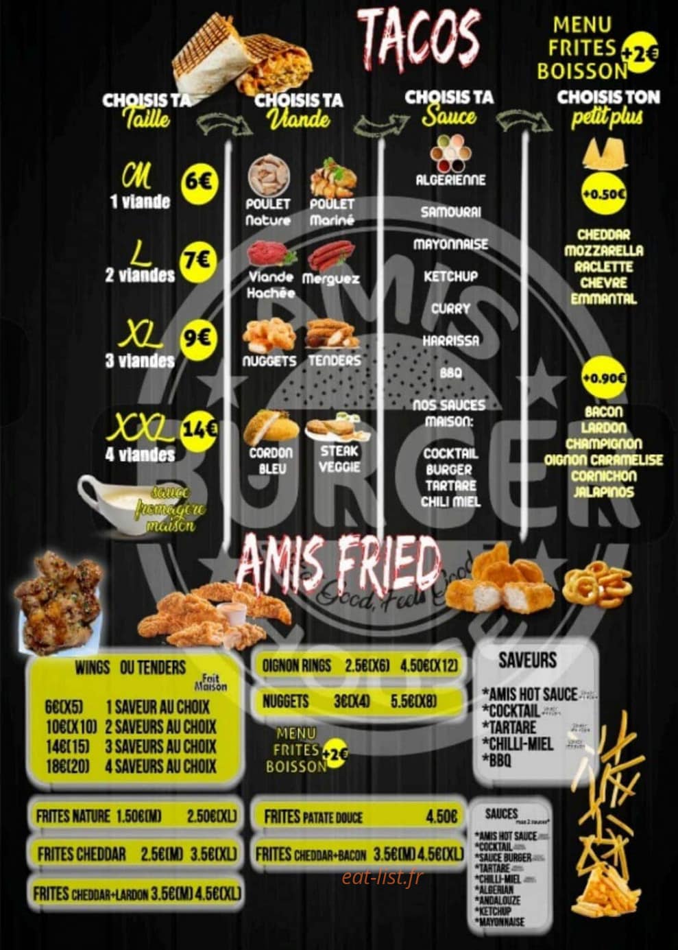 Amis burger house — carte page 3