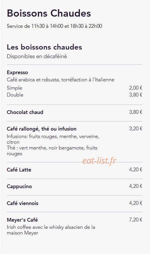 Au Caveau — carte page 5