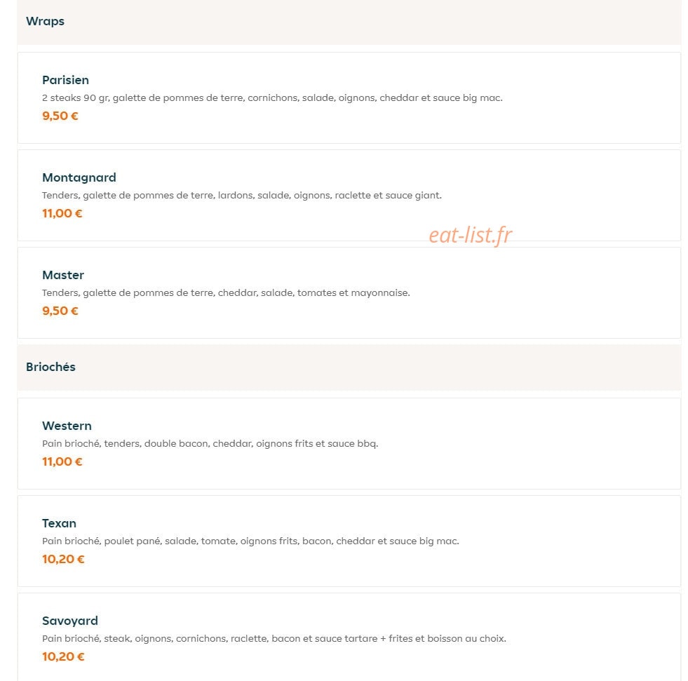 Biggie's — carte page 4