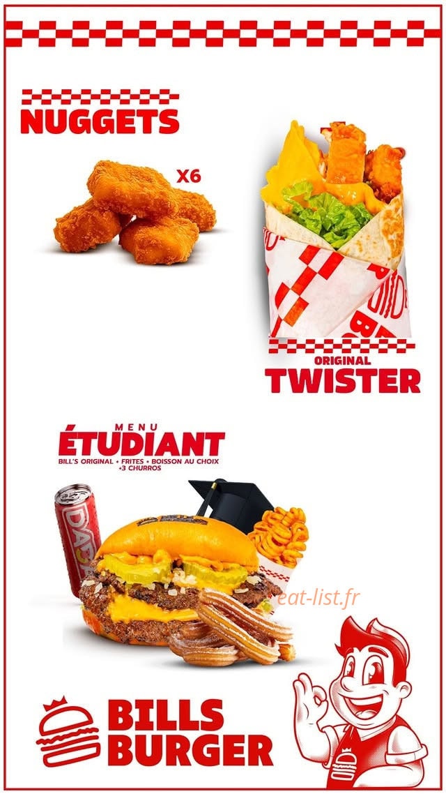 Bill's Burger — carte page 2
