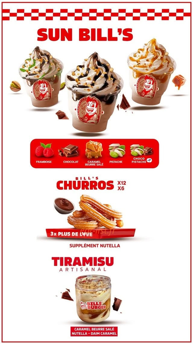 Bill's Burger — carte page 3