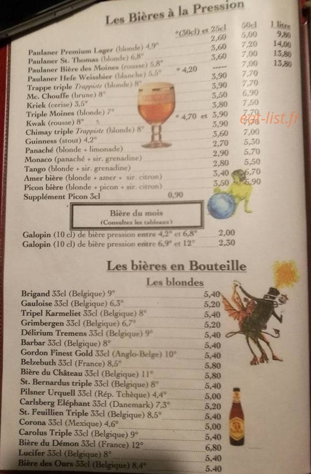 Bistrot des Moines — carte page 10