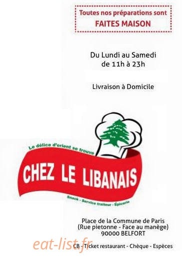 Chez Le Libanais — carte page 6