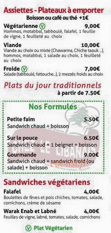 Chez Le Libanais — carte page 3