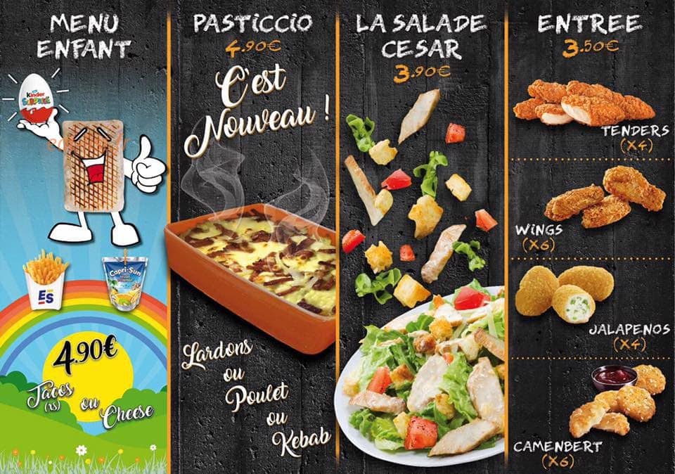 Eatside — carte page 1