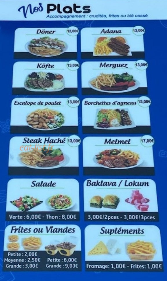Izmir Kebab — carte page 2